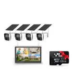 نظام كاميرات مراقبة خارجية لاسلكية 4 كاميرات ، بدقة 4 ميجا 2k مع مسجل فيديو