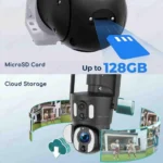 ⁦كاميرا طاقة شمسية 4K تعمل بشريحة بيانات 4G - عدستين ثابته ومتحركه بتقنية الزوم 20X | موديل CM11⁩ - الصورة ⁦9⁩