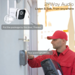 ⁦نظام كاميرات المراقبة اللاسلكي بالطاقة الشمسية 4 كاميرات- بدقة 4ميجا 2kمع جهاز التسجيل⁩ - الصورة ⁦3⁩