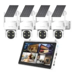 نظام كاميرات مراقبة لاسلكية متحركة 4 كاميرات بدقة 4 ميجا 2k